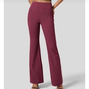 Halara Flex High Waisted Back Side Pocket Slight Flare Work Pants Large Petite